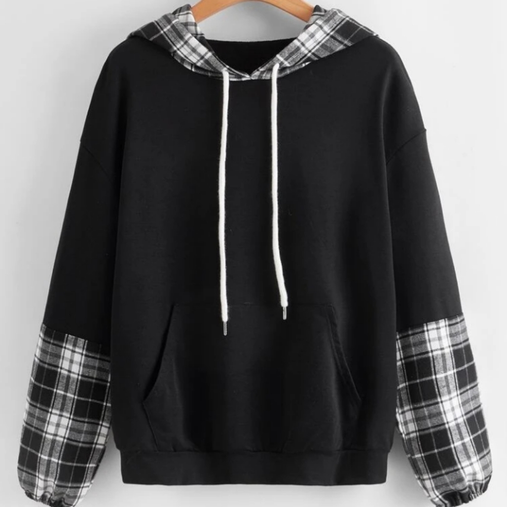 NWT plaid hoodie